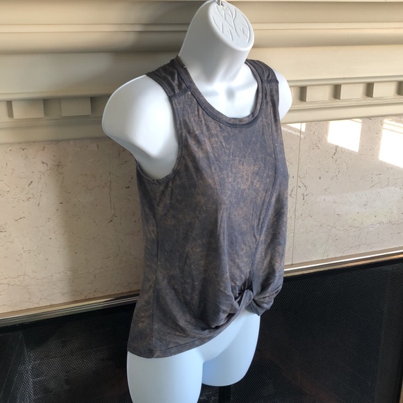 NEW Zella Girl’s Gray Tank Top with Knot - Picture 3 of 8